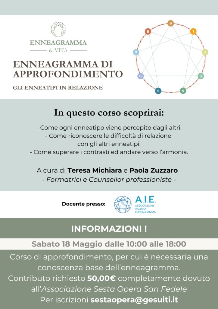 corso effettuato Enneagramma da Paola Zuzzaro