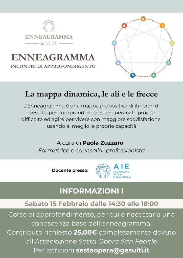 corso effettuato di Enneagramma guidato da Paola Zuzzaro